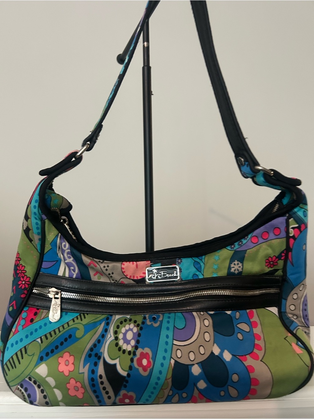 Beach by CLC Neoprene Colorful Paisley Floral Purse verse inside Psalms 16:11